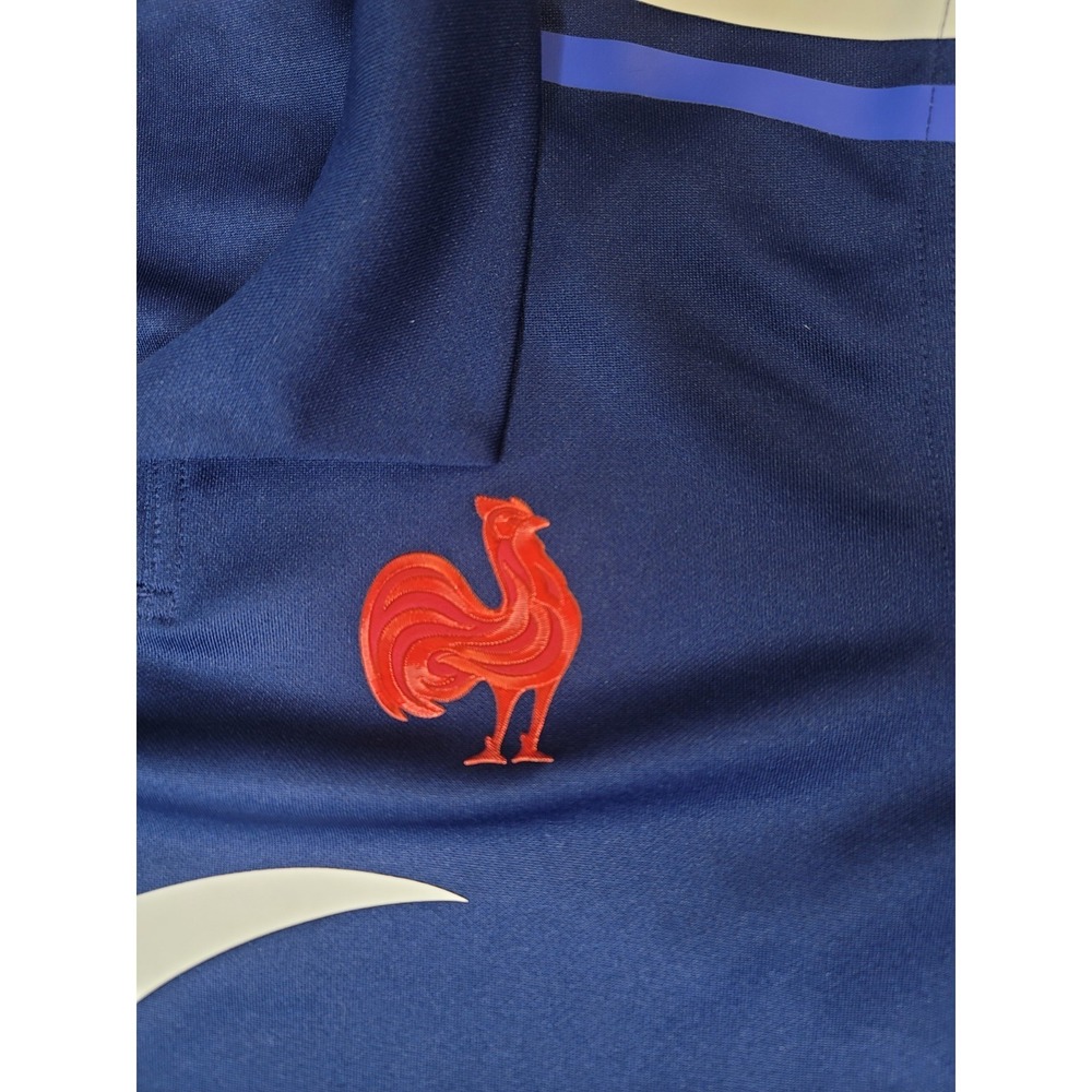 Adidas France Rugby Jersey Mens Large Blue Altrad Polo Shirt - Picture 5 of 10